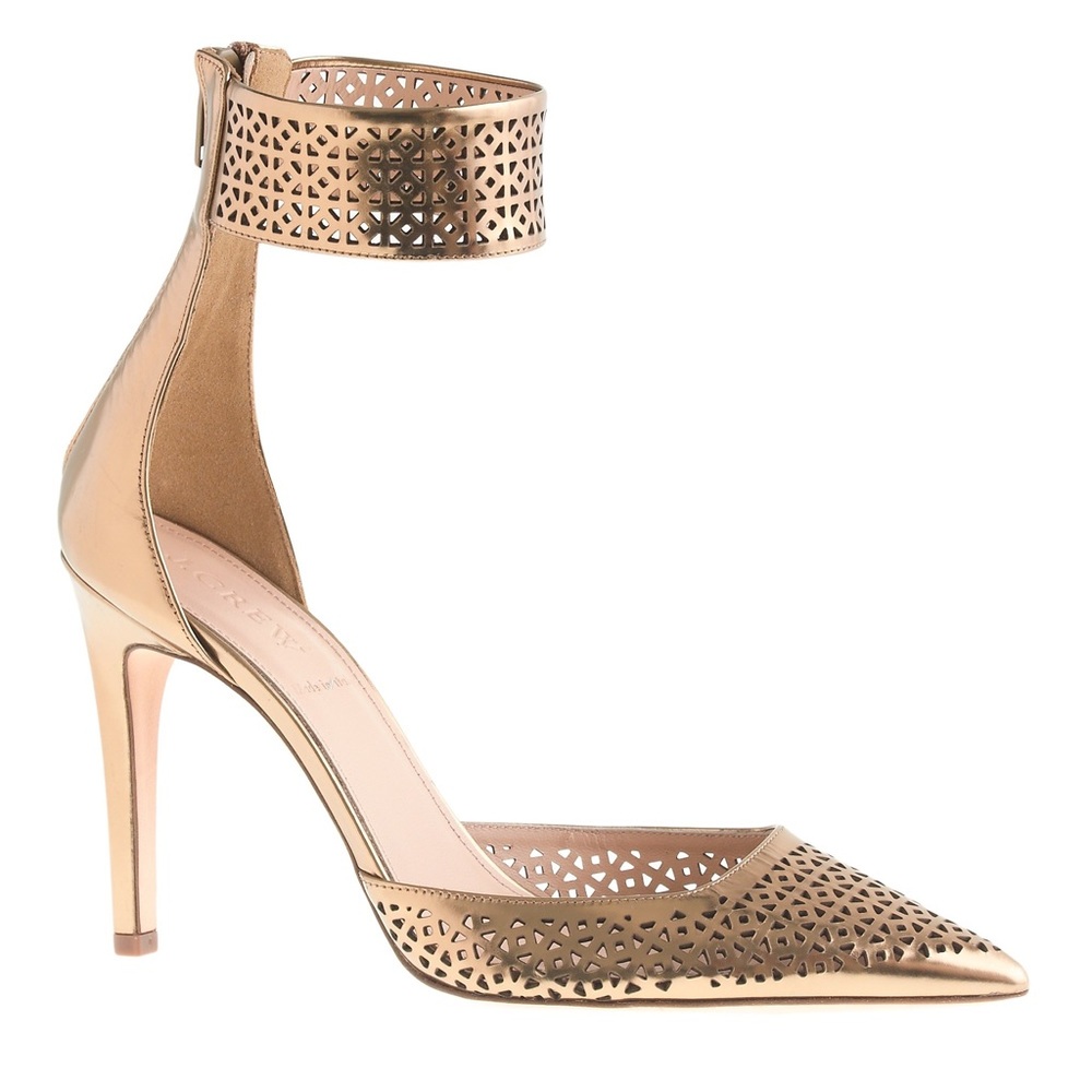 ✨Host Pick✨J. Crew Perforated Metallic Gold Pumps